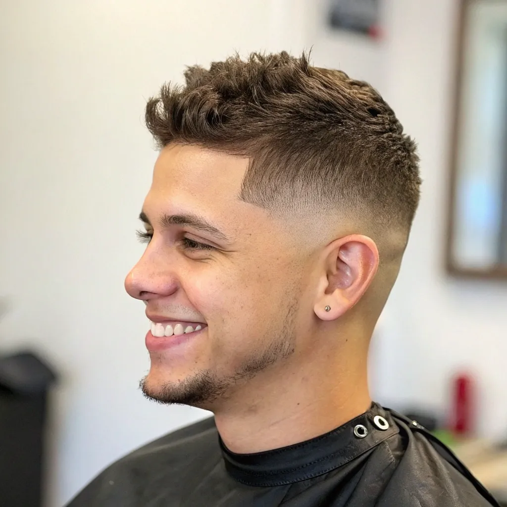 Customer with new haircut